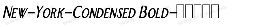 New-York-Condensed Bold字体转换